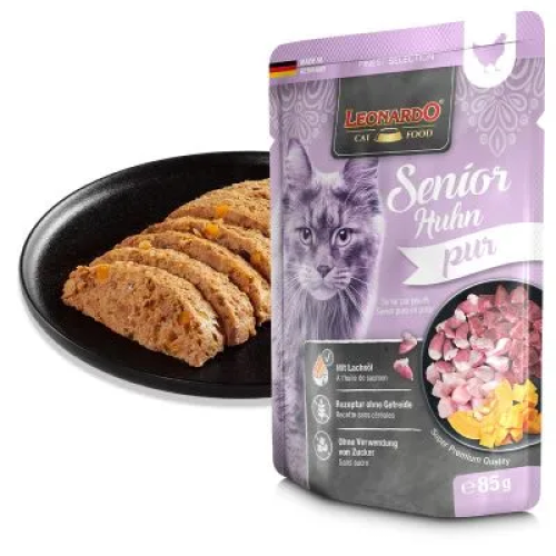 Leonardo Finest Selection (756725) Senior Huhn pur (Senior Chicken) 85g 利安納度 成貓濕糧 餐包系列 德國製造 雞肉配方老齡貓餐包